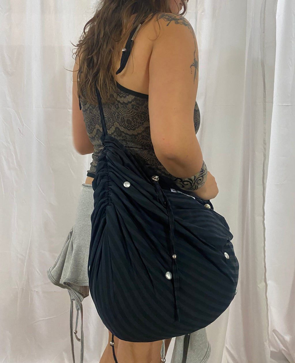Black Stripe Motorbike Bag